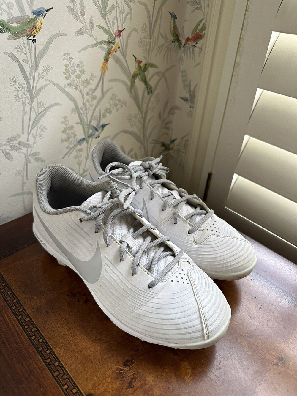 Nike Lunar Hyperdiamond 3 Pro Softball Cleats w/ Pitchers Tuff Toe White Sz 10